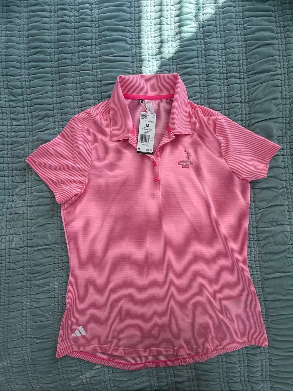 Adidas Women’s Pink Polo Golf Shirt-Med